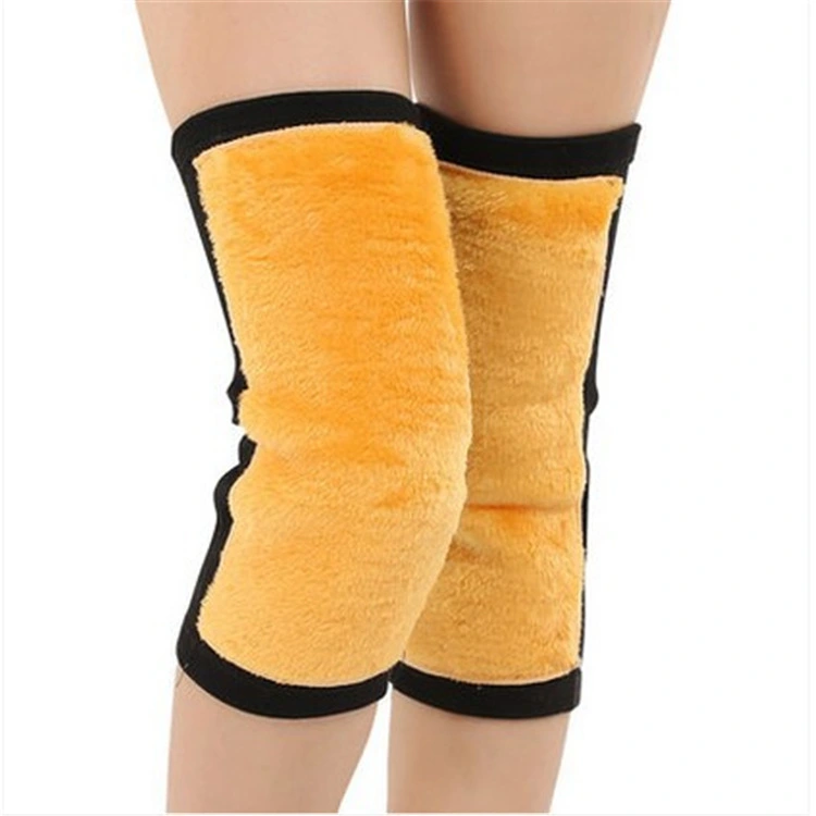 Yellow plush knee pads