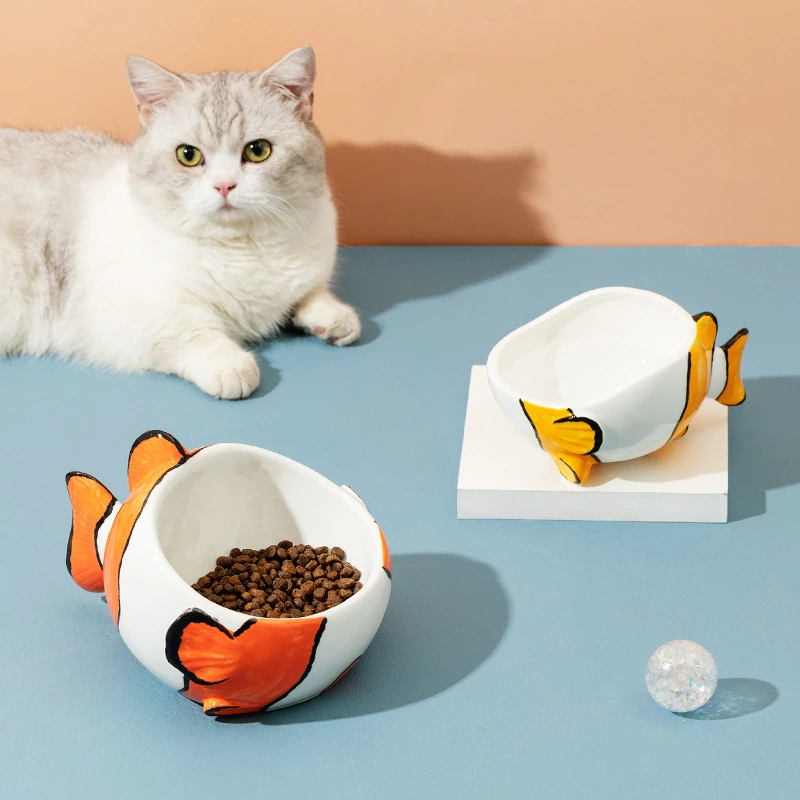 Ceramic Cat Bowl Protects The Cervical Spine