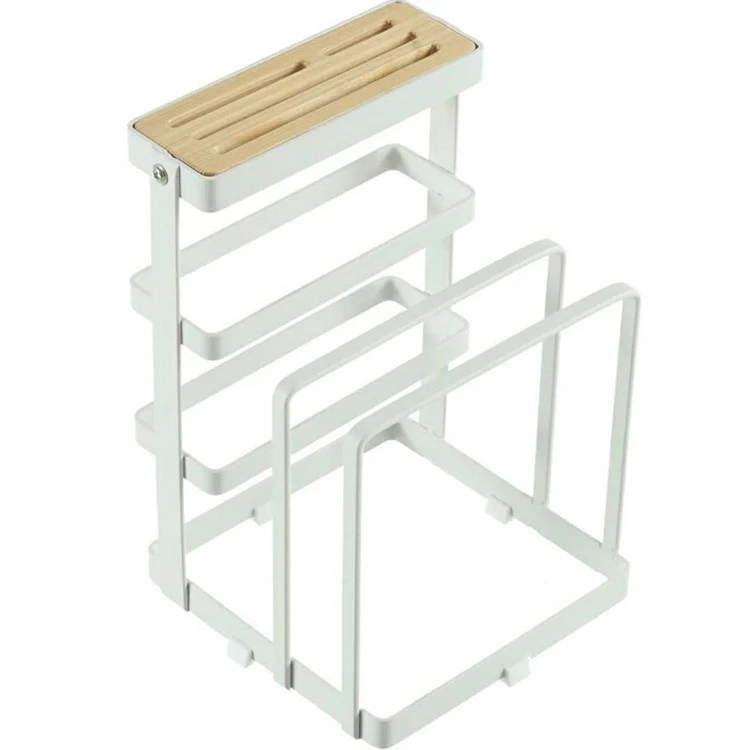 Multifunctional Rack For Storage Of Pot Cover, Knife, Cutting Board