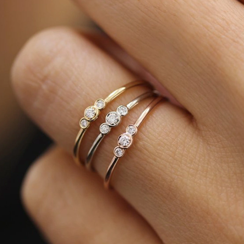 Simple And Versatile Electroplated Metal Ladies Ring