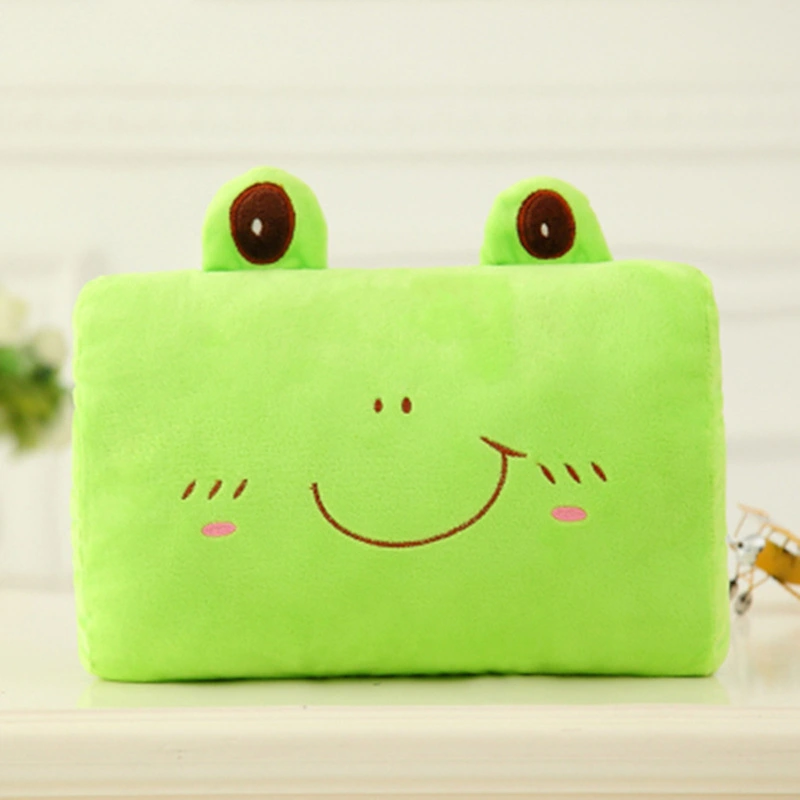 A Winter Rectangular Cartoon Warm Hand Cover Cylinder Warm Hand Baolongmao Pillow Cushion Wholesale Customized