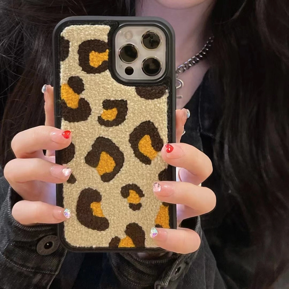 Personalized Amber Leopard Print Silicone Phone Case