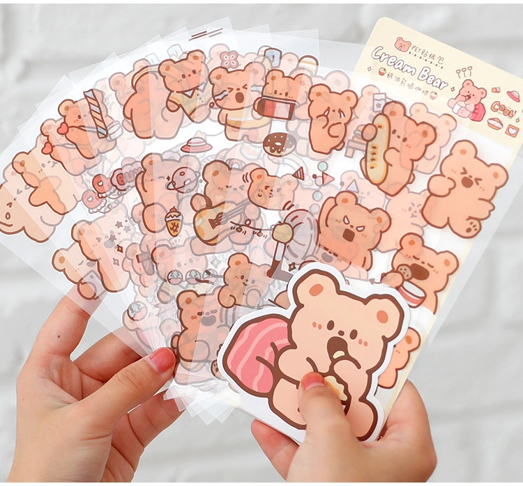 Cartoon Girl Water Cup Seamless Waterproof Sticker