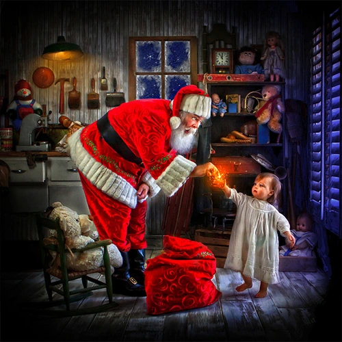 Santa Claus Digital Painting Kit Decoration Painting