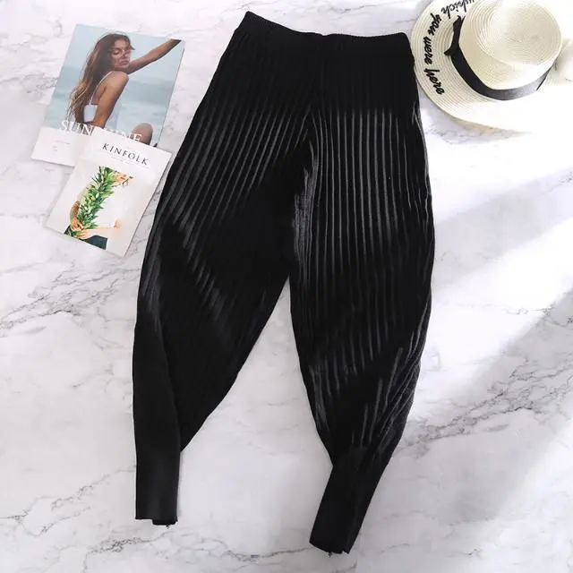 Autumn Knitted Harem Pants Women's Small Feet Ninth Pants Winter