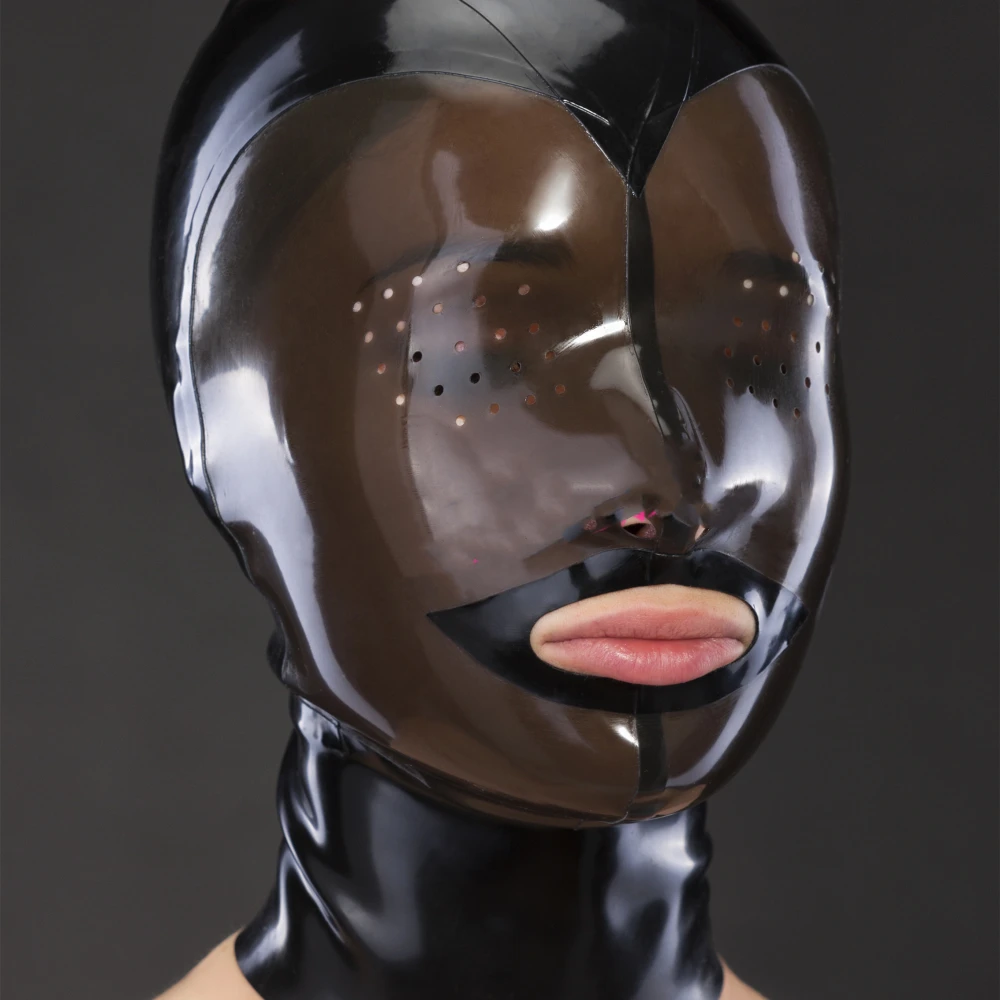 Full Face Latex Mask Head Cover