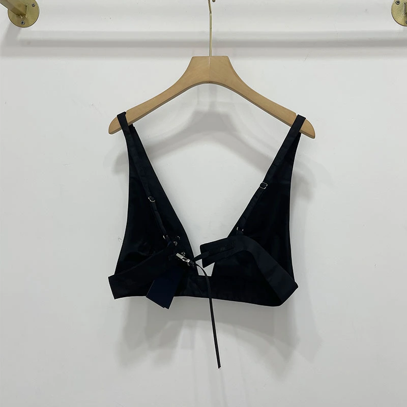 Women's Short Suspender Bra Denim Vest