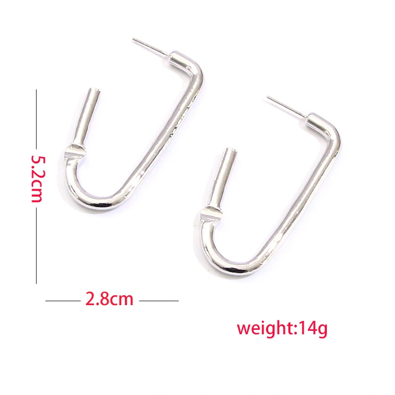 Simple Personality Abstract Irregular Geometric Opening Exaggerated Earrings Daily Wear Party Gift Fashion Jewelry