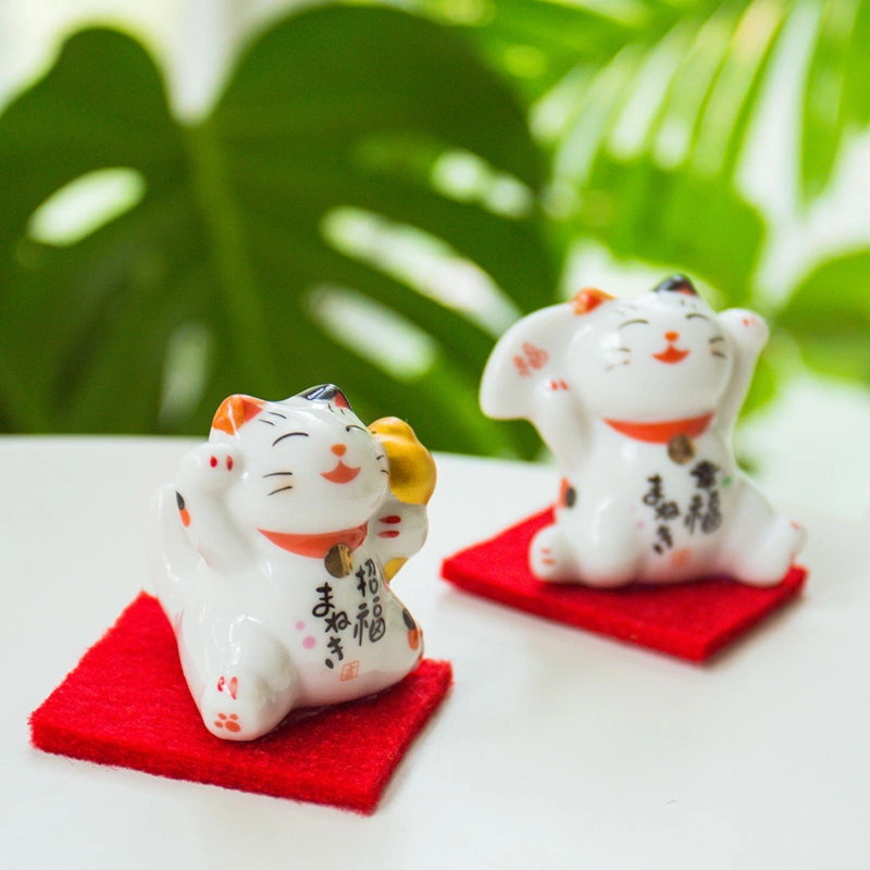 Super Adorable Haofu Haocai Cat Chopstick Frame Ceramic Furnishings