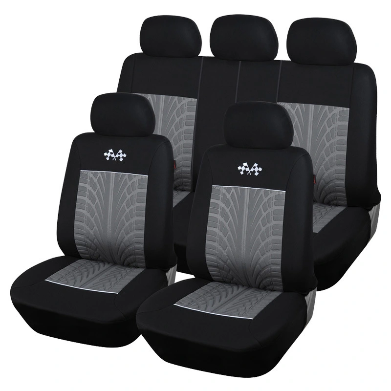 AUTOYOUTH Full Set of Car Seat Protector Car Decoration Gray And Black