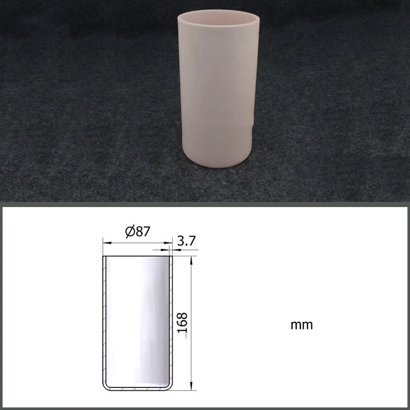 Corundum Column 99 Alumina Crucible Resistant To High Temperature Of 1600