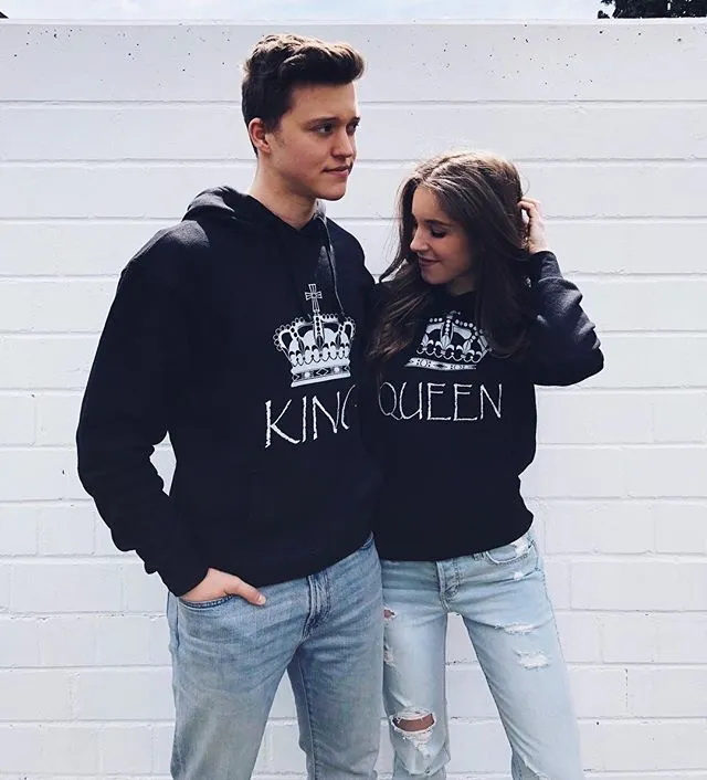 Lovers loose hooded sweater