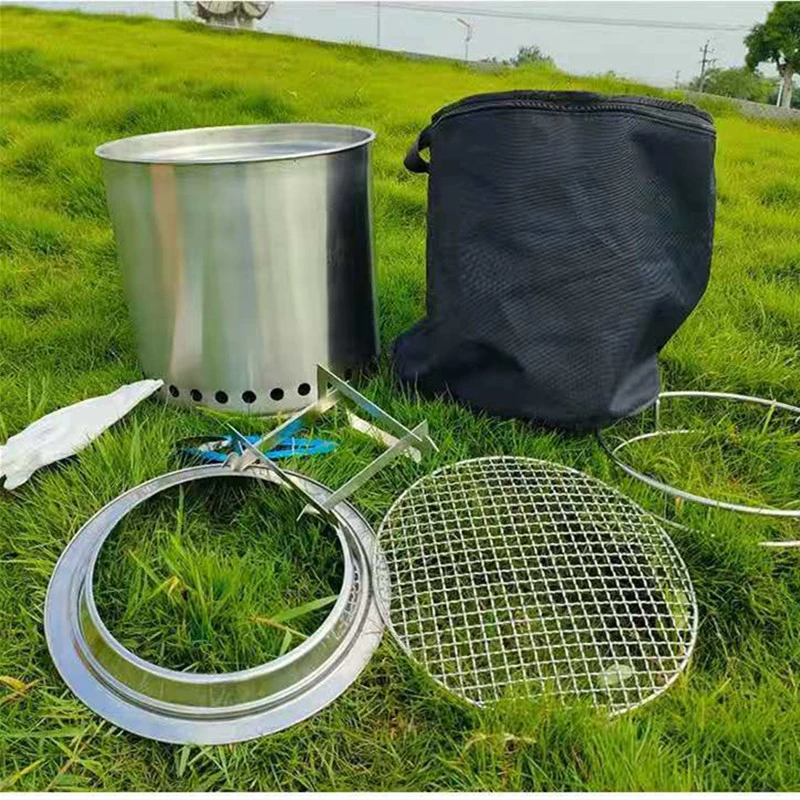 Stainless Steel Camping Portable Split Charcoal Stove