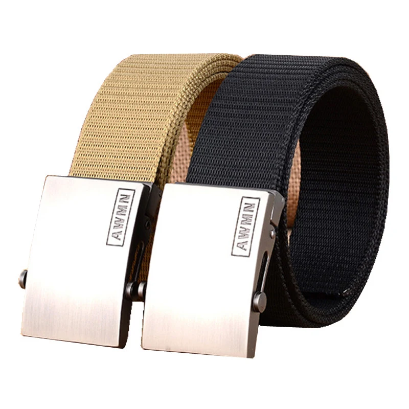 Men's Casual Smooth Buckle Canvas Belt