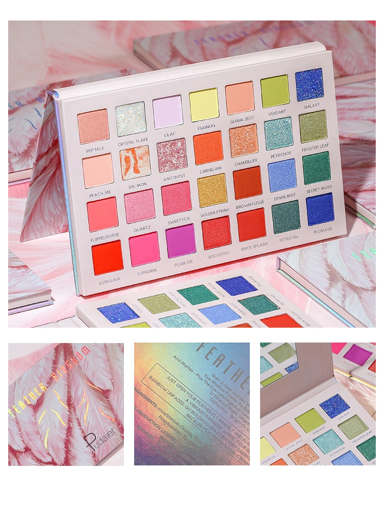 Matte Glitter Pearlescent Net Red Eyeshadow Palette