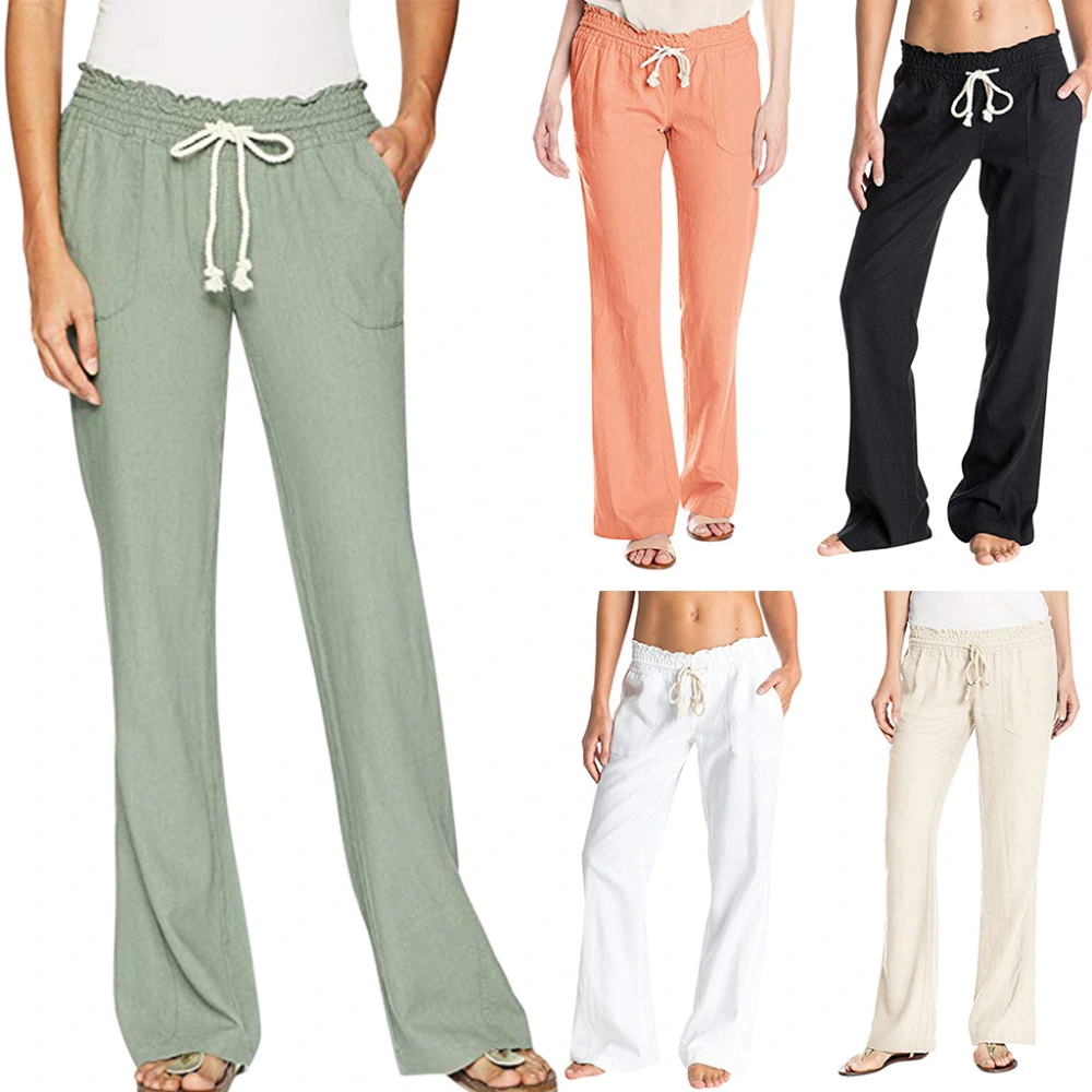 Women's High Waist Wide Leg Pants Soft Breathable Casual Pants