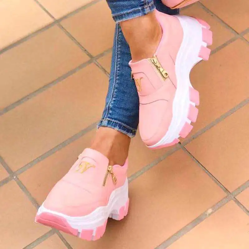 Women'S Casual Shoes With Side Zipper
