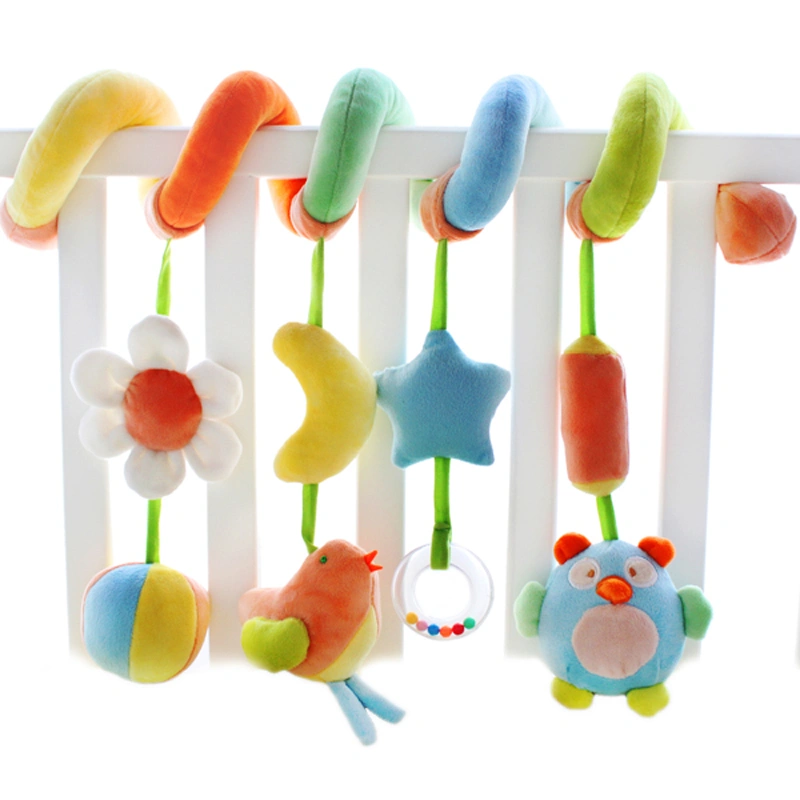 Men And Women Baby Bed Trailer Hanging Plush Comforting Rattle Toy