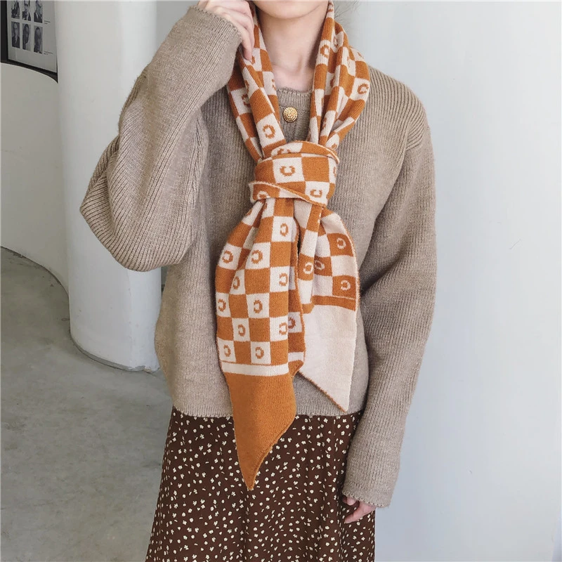 Fashionable Ladies All-match Student Letter Warm Scarf
