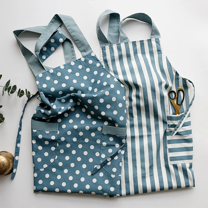 Quick-drying Vest-style Polka-dot Stripe Kitchen Apron