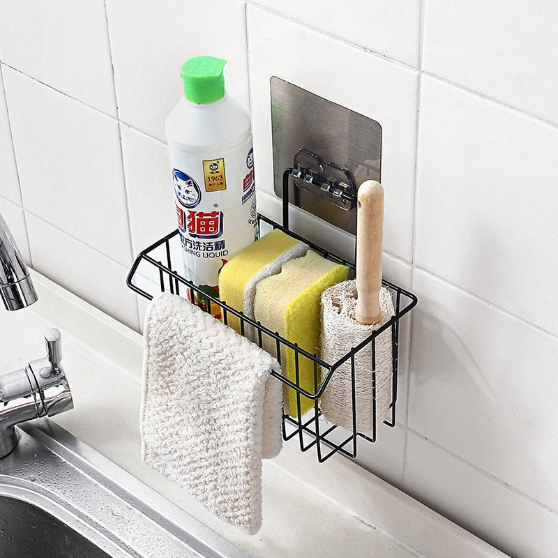 Draining Debris Basket Draining Wall Side Sink Rack Kitchen Supplies