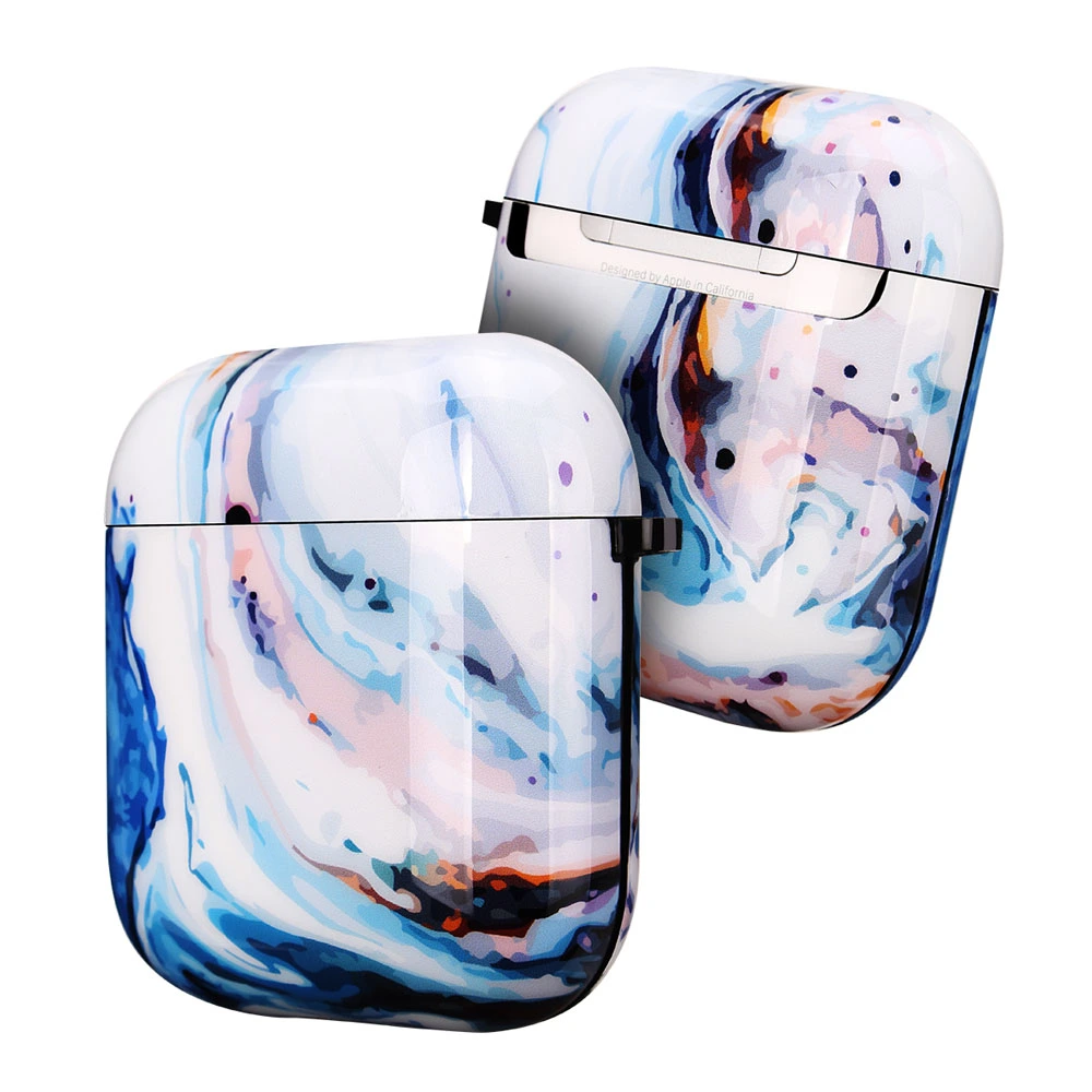 Compatible with Apple, Blue Marble All Inclusive Glossy Earphone Apple Wireless Earphone Protective Case