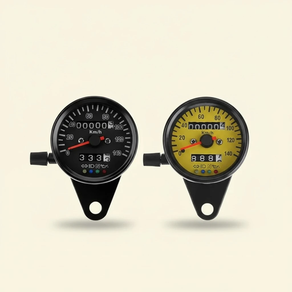 Tianjun CG125 Kmometer Retro Motorcycle Modified Dual Odometer 140kmh