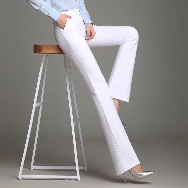 Fashion Slim Slimming OL Nylon Cotton Stretch Slim Flared Pants