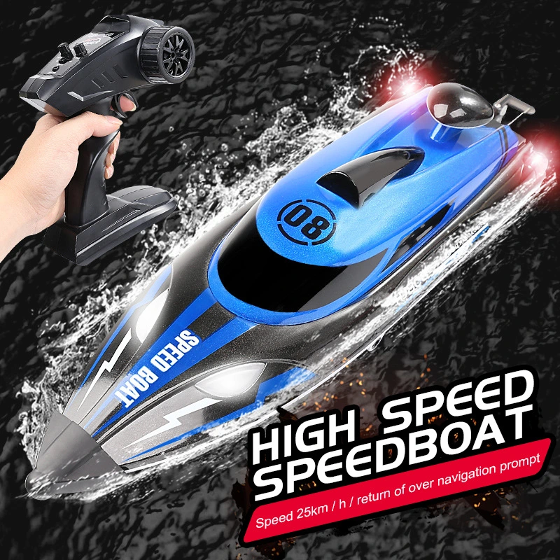 Summer Water Remote Control Speedboat Children's Toy Boat Model Night Sailing With Lights