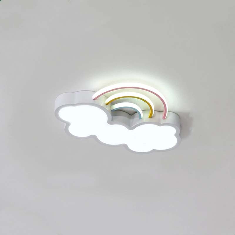 Nordic Children'S Lamp Led Eye Protection Ceiling Lamp Simple Rainbow Cloud Bedroom Lamp Cartoon Boy And Girl Room Lamp