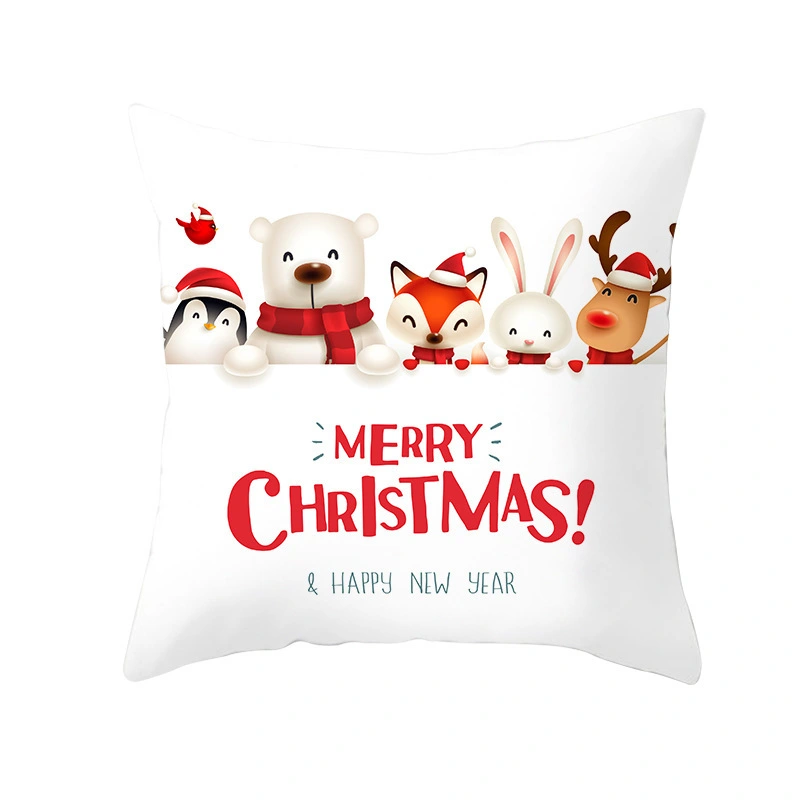 Christmas Cartoon Printing Square Home Pillowcase