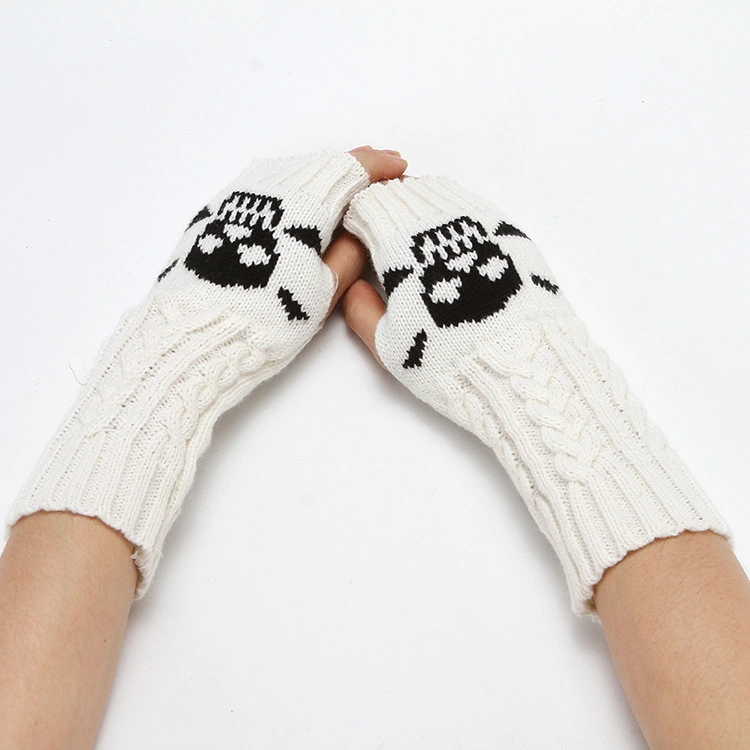 Fashionable Personality Knitted Gloves Women Winter