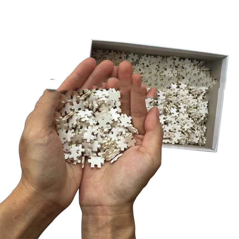 Puzzle Adult Mini 1000 Piece Decompression Cartoon Anime Pure White Hell