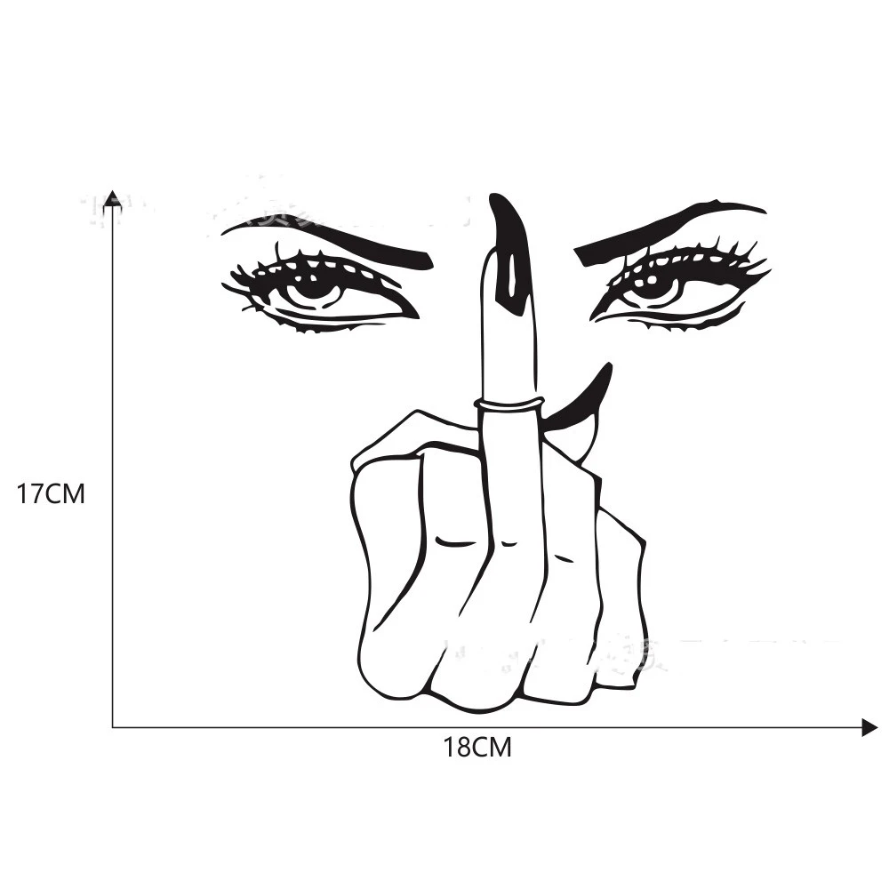 Girl's Eye Car Sticker
