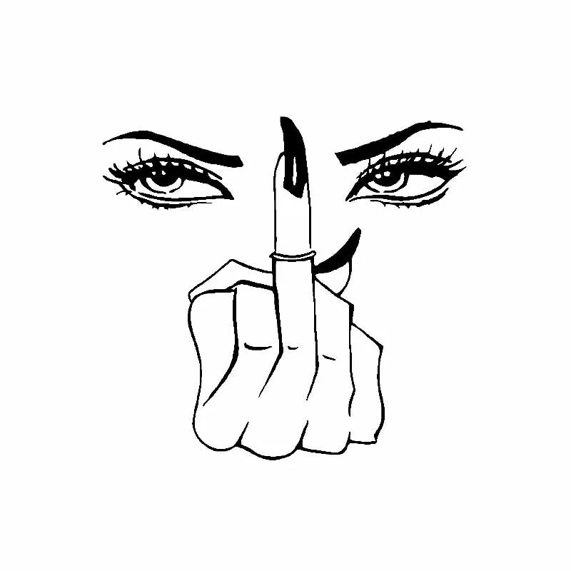 Girl's Eye Car Sticker