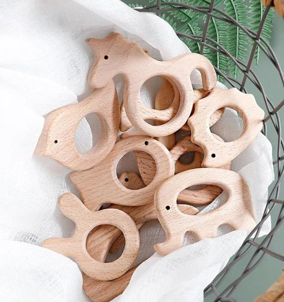 Beech Biscuit Molar Toy Baby Wooden Teether Shipped Randomly Without Picking