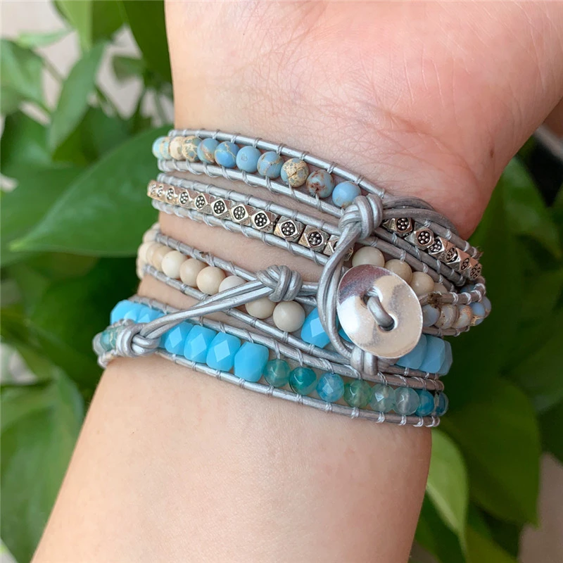 Natural Stone Bohemian Multilayer Bracelet Strap