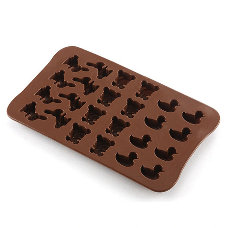 Silicone Cake Mould 24 With Little Duck Bunny Bear Animal Chocolate Mould Porous Ice Tray Easter Mould