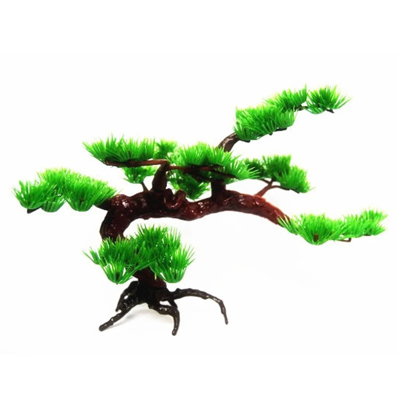 Factory Hotel Supplies Simulation Aquatic Plants Wholesale Aquarium Rockery Bonsai Accessories Simulation Pine Foreign Trade Hot Sale