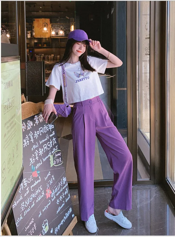 Purple Suit Pants