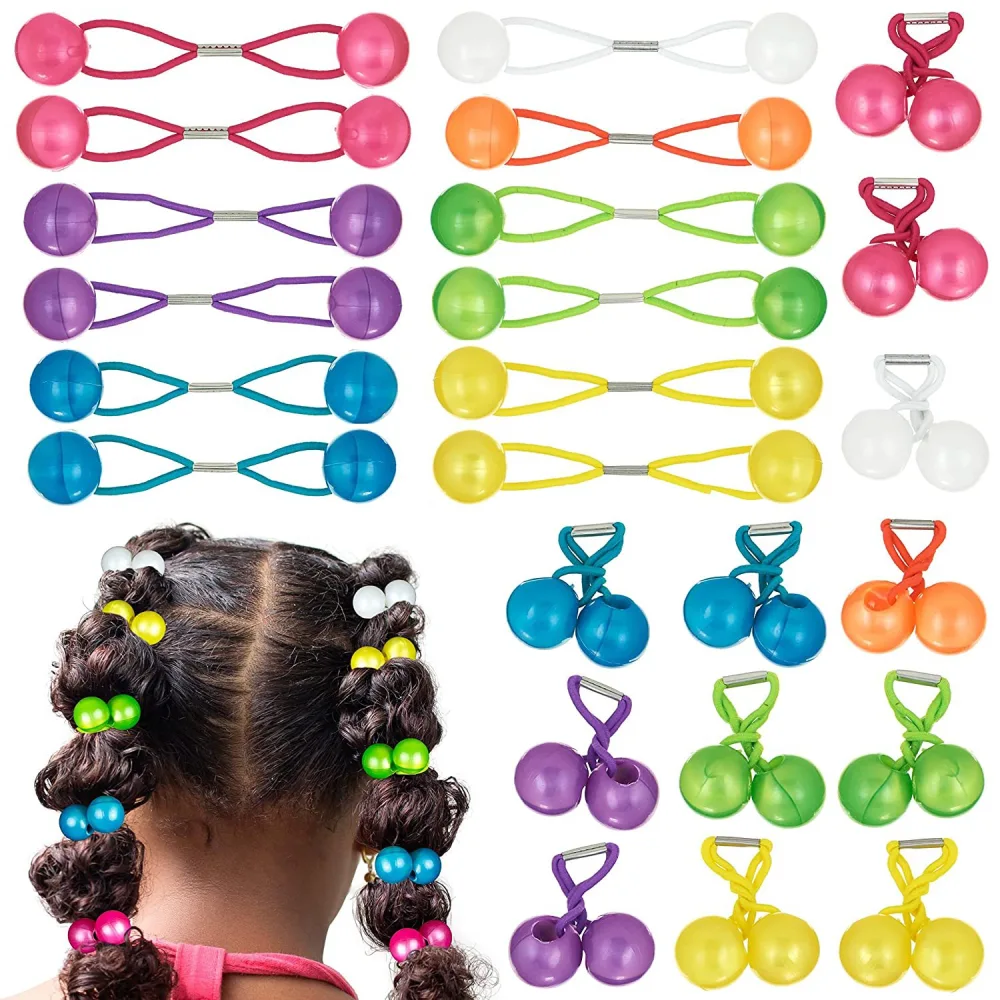 Black Children's Hair Rope Colored Round Bal