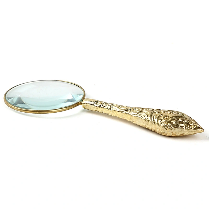 Metal handheld optical glass magnifying glass