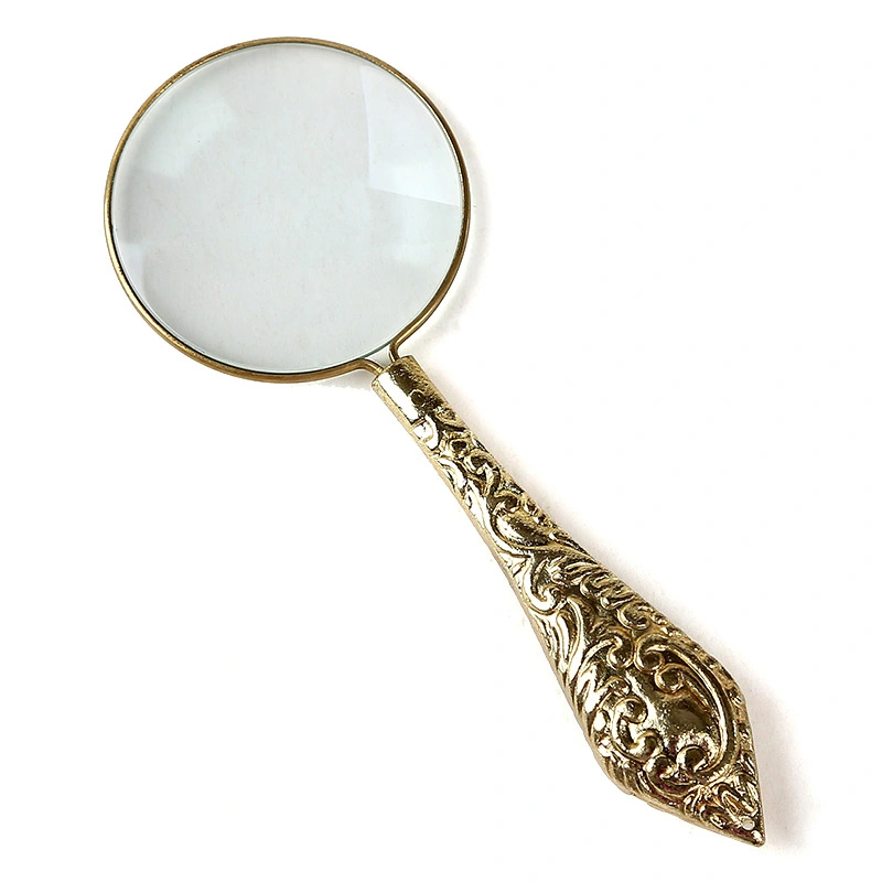 Metal handheld optical glass magnifying glass