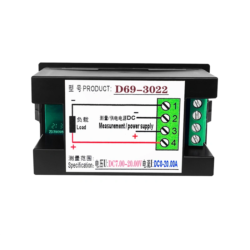 DC Voltage Current And Power Meter Display