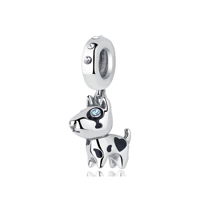 Silver Bull Terrier Charm