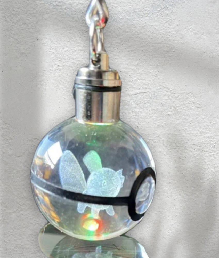 Mudkip K9 Crystal LED Keychain