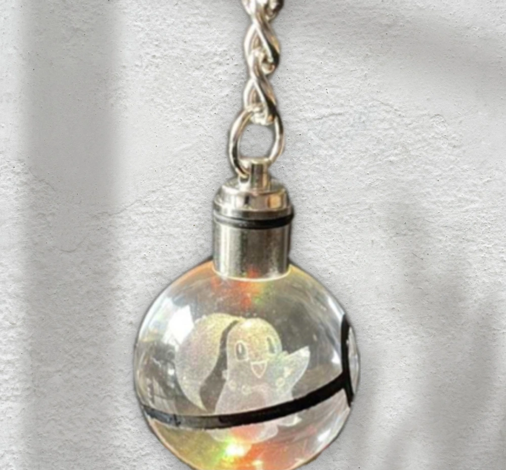 Chikorita K9 Crystal LED Keychain