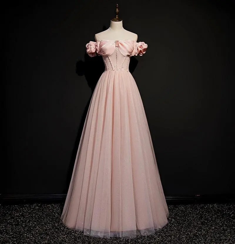 Princess Off Shoulder Prom Evening Dress Bridesmaid Dress