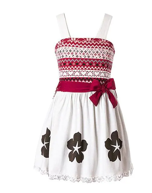 Halloween Girls' Dress Red Bow Knitted Skirt