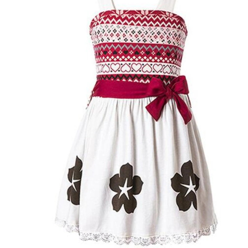 Halloween Girls' Dress Red Bow Knitted Skirt